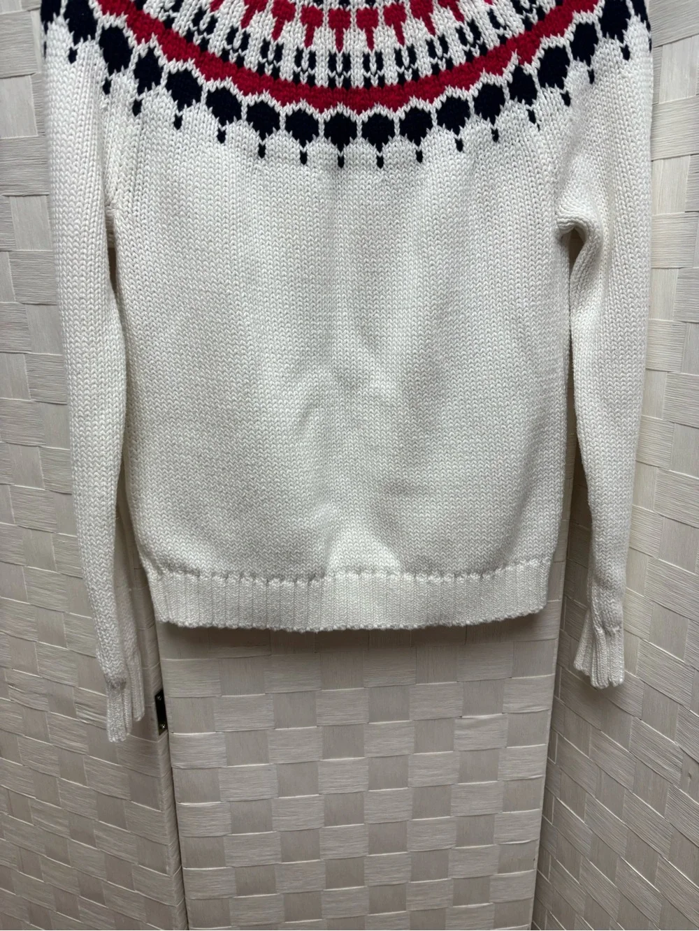 J. Crew Mercantile fair isle yoke sweater small